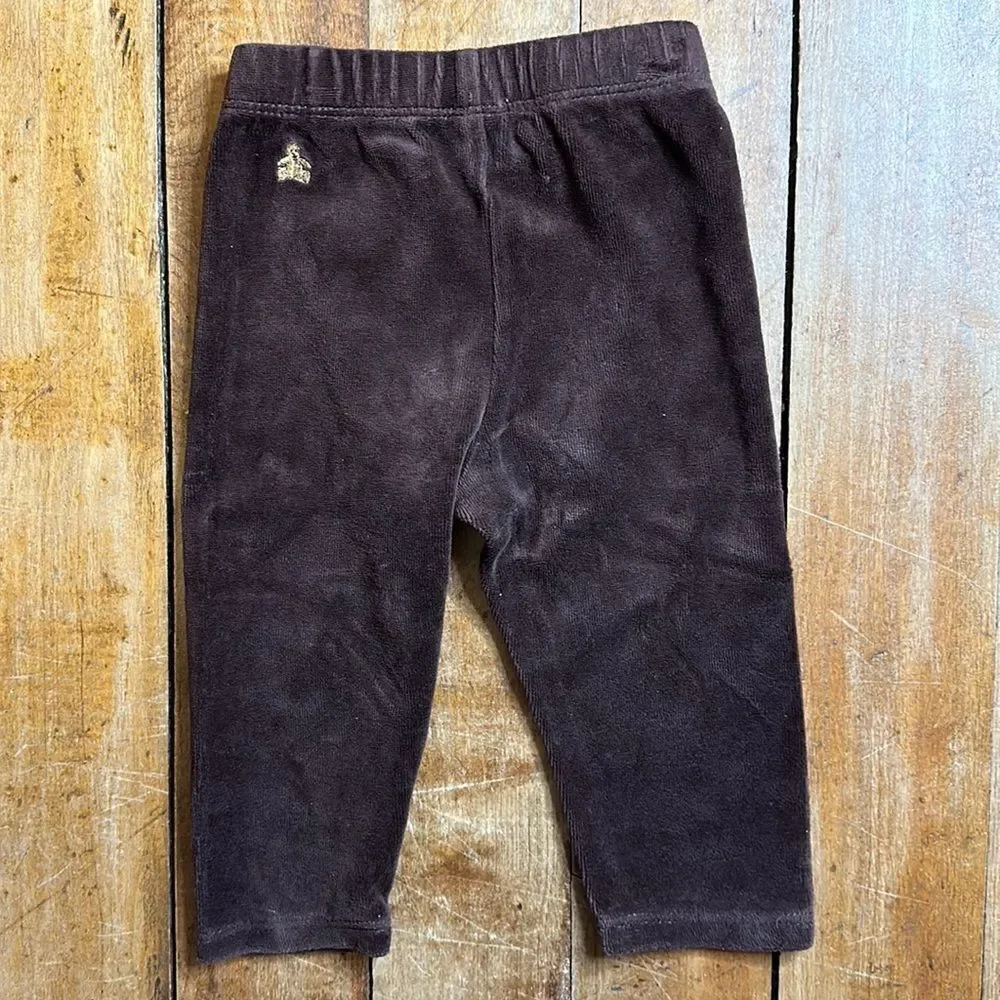 Gap size 12 to 18 months Brown velour pants unisex winter boho Baby Gap